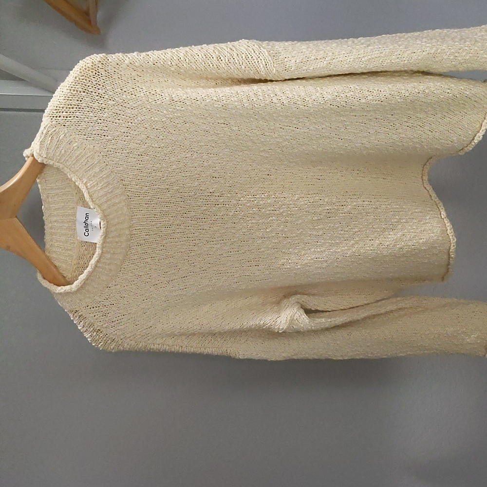 Callahan cream mock nubby sweater size m